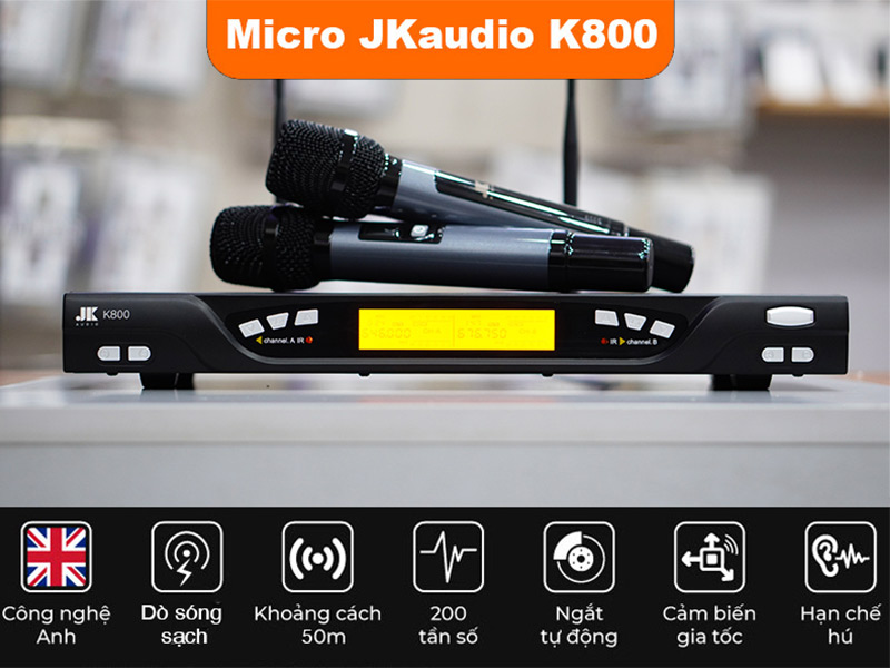 Dàn nghe nhạc và hát karaoke NK41-Micro không dây JKAudio K800