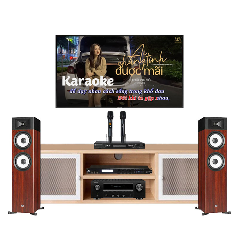 Dàn nghe nhạc và hát karaoke NK41 (JBL Stage A190, Denon DRA-800H, JKaudio X3000 Pro, K800)