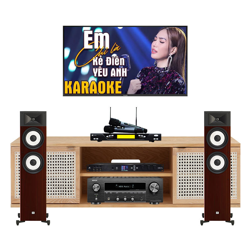 Dàn nghe nhạc và Hát Karaoke NK42 ( JBL A190, DRA800H, Micro K800, vang số X6000 Plus )
