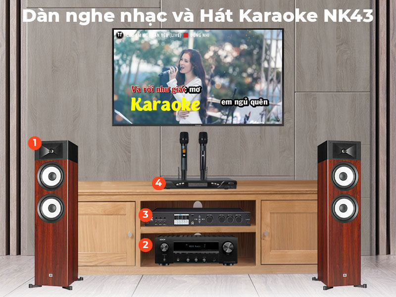 Dàn nghe nhạc và hát karaoke NK43