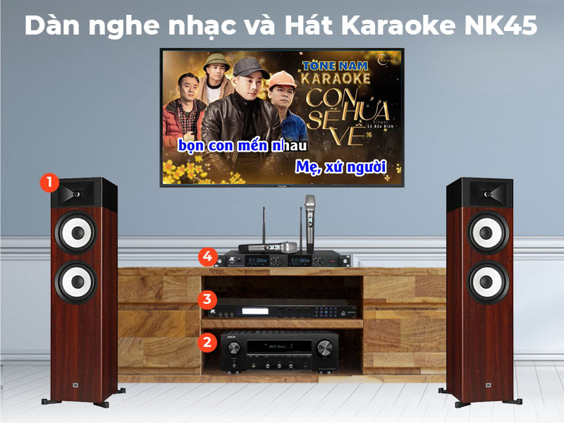 Dàn nghe nhạc và hát karaoke NK45