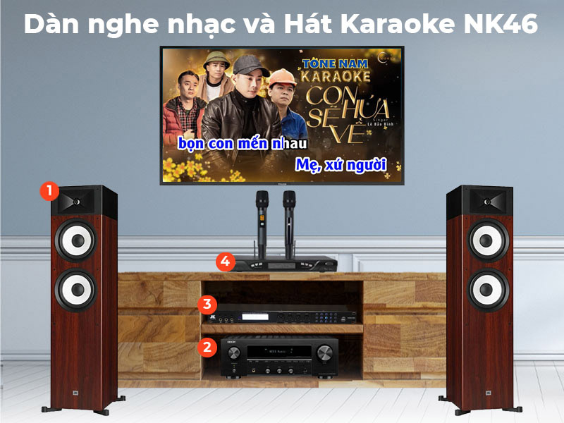 Dàn nghe nhạc và hát karaoke NK46