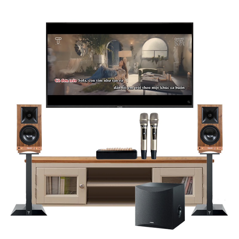 Dàn nghe nhạc và Hát Karaoke NK50 (Klipsch The Sixes, Yamaha NS SW050, Acnos Mi30S)