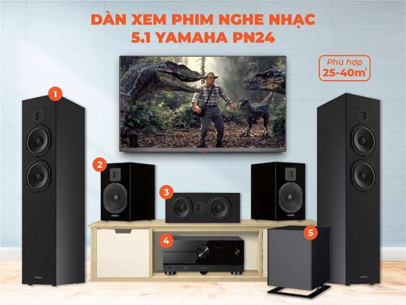 dan nghe nhac xem phim 5.1 Yamaha PN24
