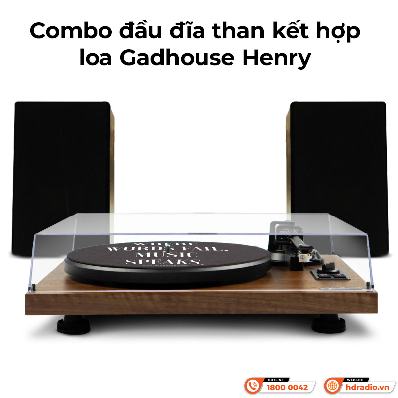 Combo đầu đĩa than kết hợp loa Gadhouse Henry