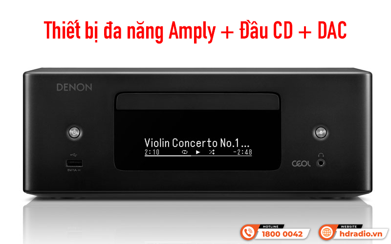 Thiết bị đa năng Amply + Đầu CD + DAC Denon RCD-N12 Thiết bị đa năng Amply + Đầu CD + DAC Denon RCD-N12