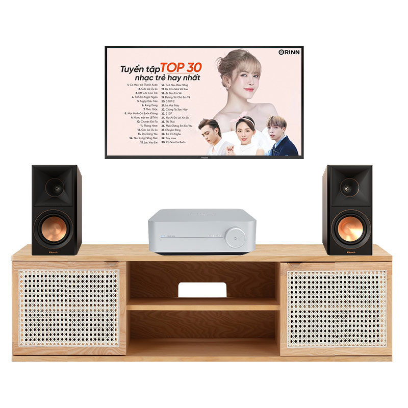 Dàn nghe nhạc mini GT50 (WiiM Amp, Klipsch RP-500M II)