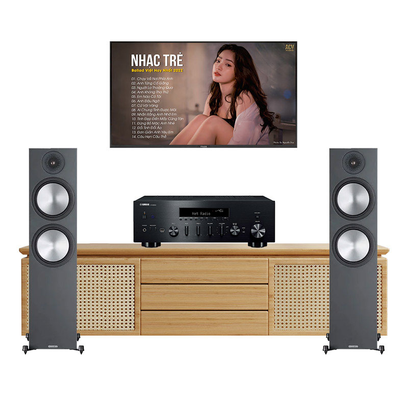 Dàn Nghe Nhạc Yamaha GT63 (Monitor Audio Bronze 500, Yamaha R-N600A)