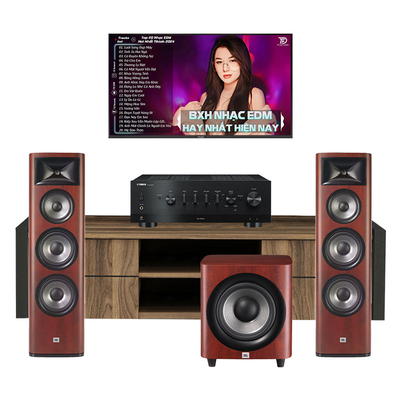 Dàn nghe nhạc Yamaha GT75 (JBL Studio 698, Yamaha R-N1000A, JBL Studio 660P)