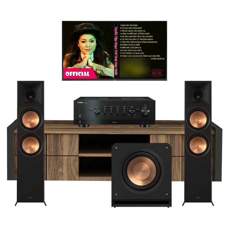 Dàn nghe nhạc Yamaha GT77 (Klipsch RP8000F II, Klipsch RP-1200SW, Yamaha R-N1000A)