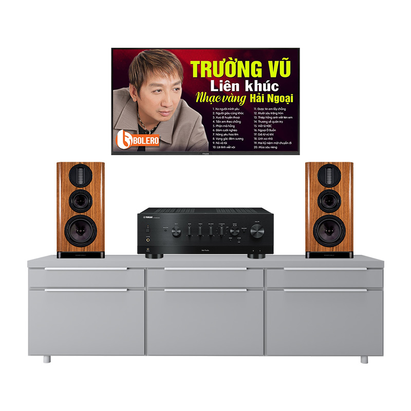 Dàn nghe nhạc Yamaha GT81 (Wharfedale Aura 2, Yamaha R-N1000A)