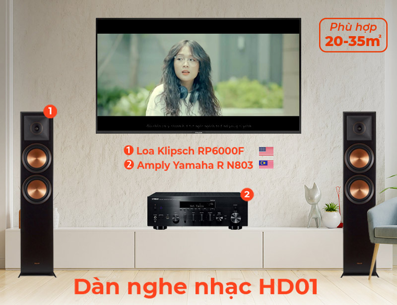 Dàn âm thanh nghe nhạc cao cấp Klipsch, Yamaha HD01