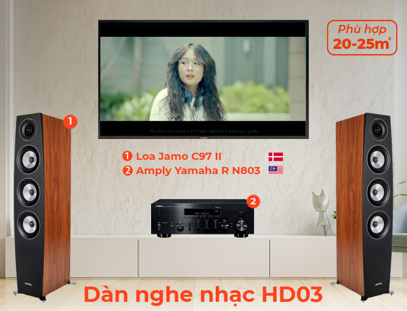 Dàn nghe nhạc vàng cao cấp Jamo, Yamaha HD03