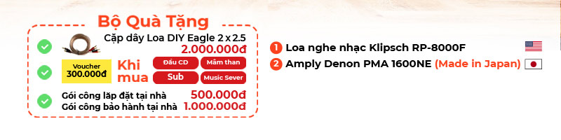 Chú thích Dàn nghe nhạc Denon, Klipsch HD15