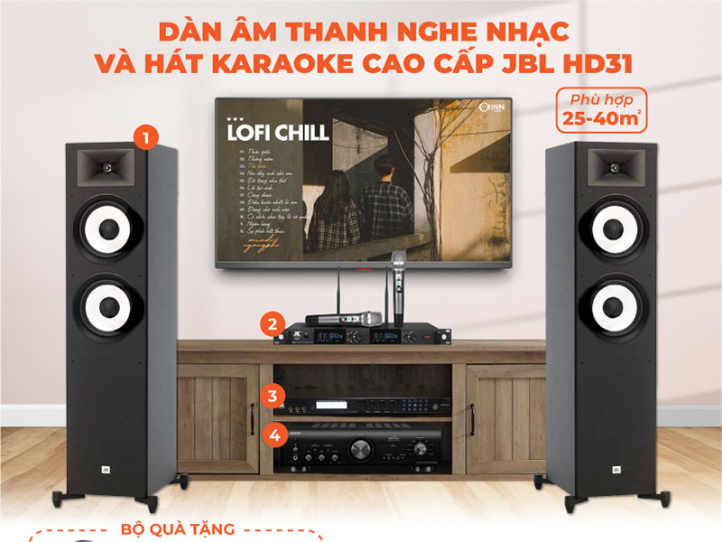 dàn nghe nhạc và hát karaoke JBL HD31