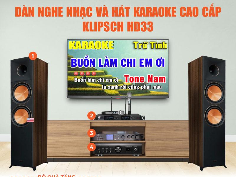 dàn nghe nhạc và hát karaoke cao cấp HD33
