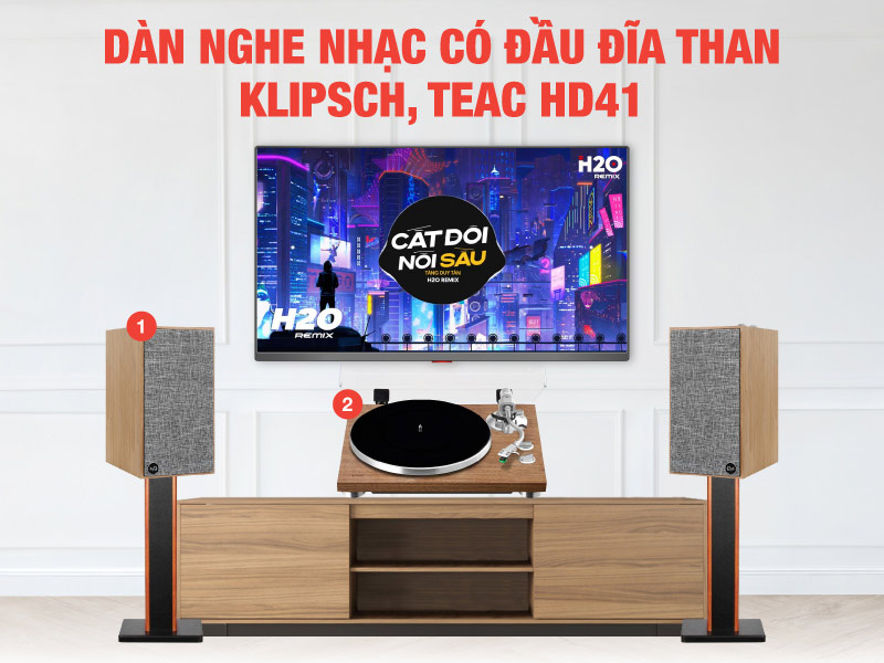 Dàn nghe nhạc có đầu đĩa than Klipsch, TEAC HD41