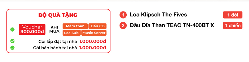 Dàn nghe nhạc có đầu đĩa than Klipsch, TEAC HD41