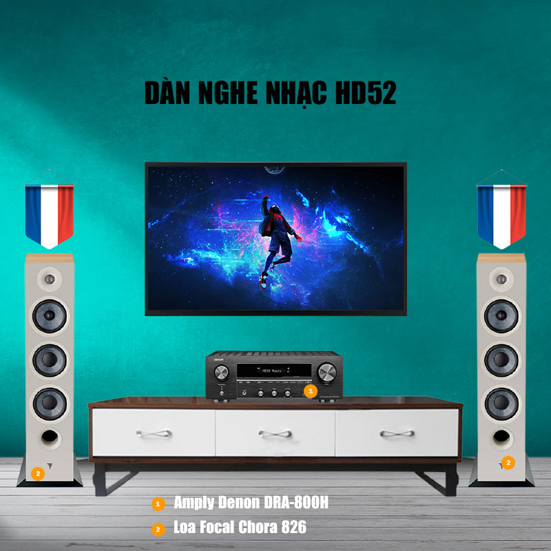 dàn nghe nhạc cực hay, chính hãng HD52