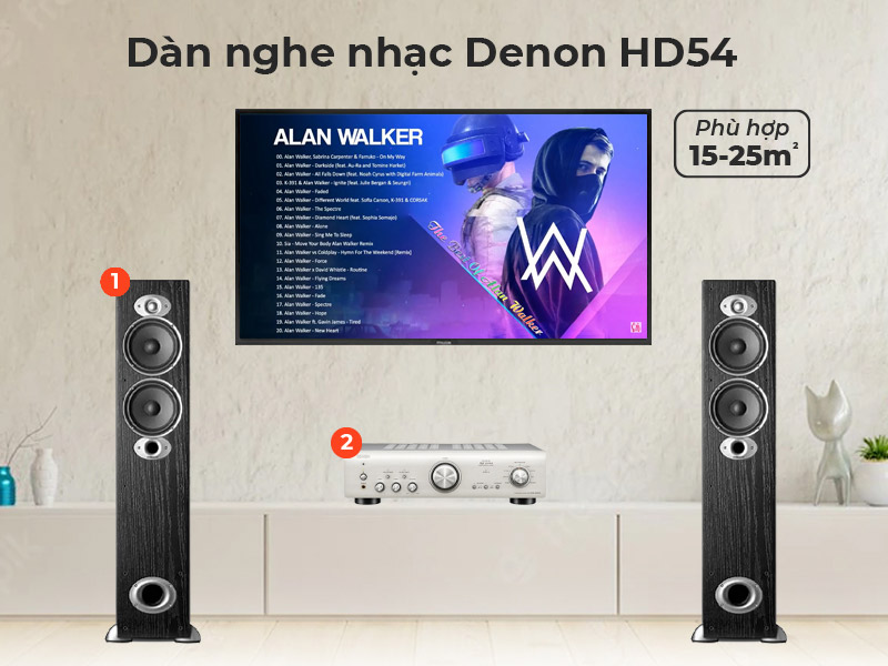 Dàn nghe nhạc denon HD54