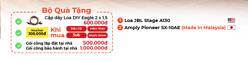 chú thích dàn âm thanh nghe nhạc Mini HD58