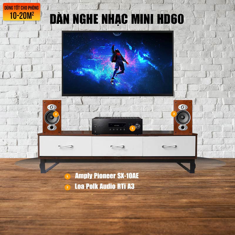 dàn âm thanh nghe nhạc Mini HD60