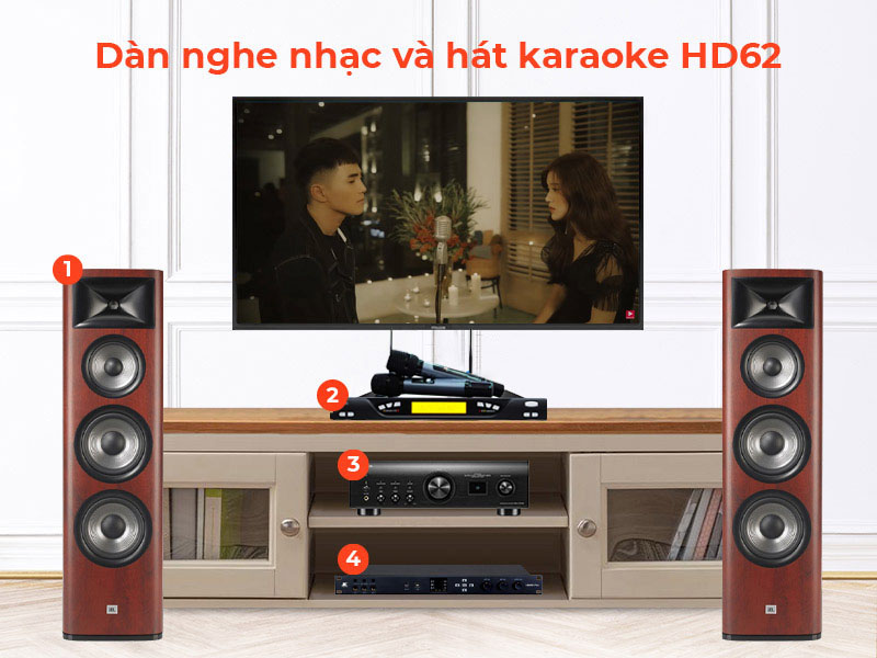 Dàn nghe nhạc và hát karaoke HD62