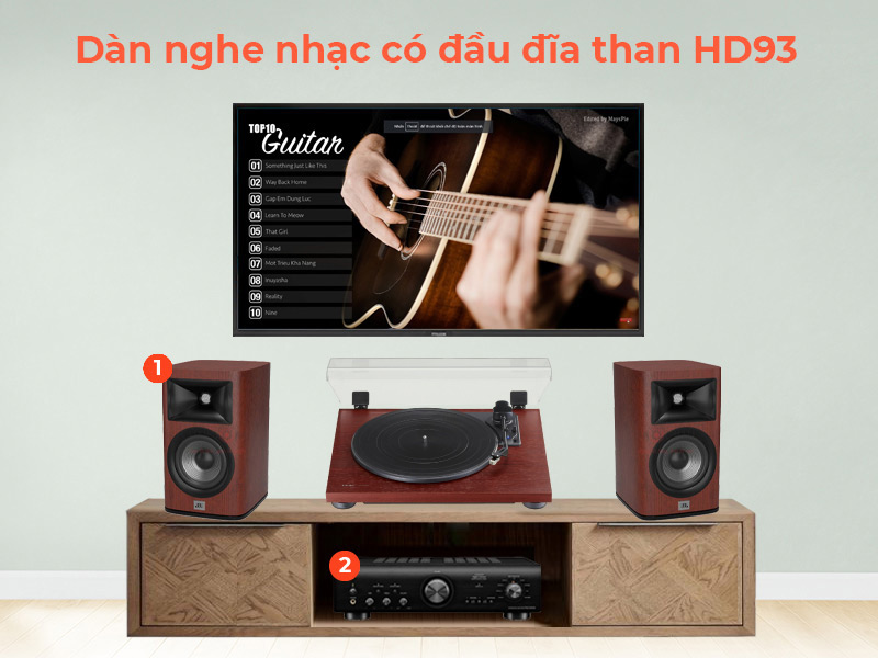 Dàn nghe nhạc có đầu đĩa than HD93