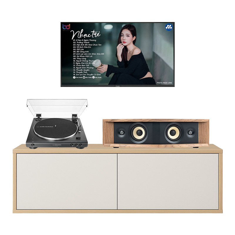Dàn nghe nhạc JBL NH02 (JBL L42ms Music System, Đầu đĩa than Audio Technica AT LP60XBT)