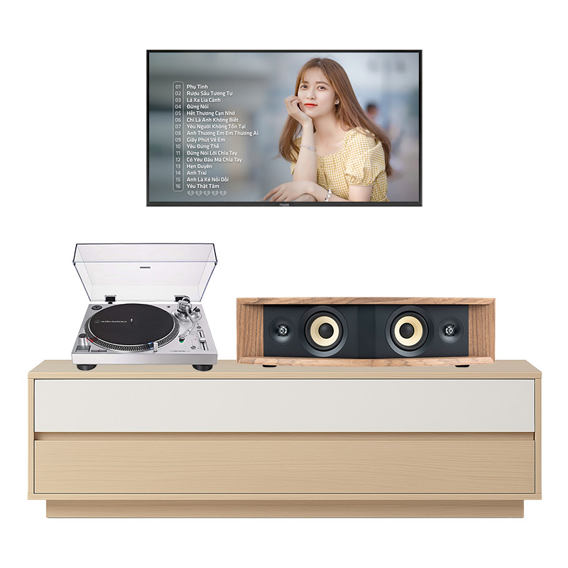 Dàn nghe nhạc JBL NH03 (JBL L42ms Music System, Đầu đĩa than Audio Technica AT-LP120XUSB)