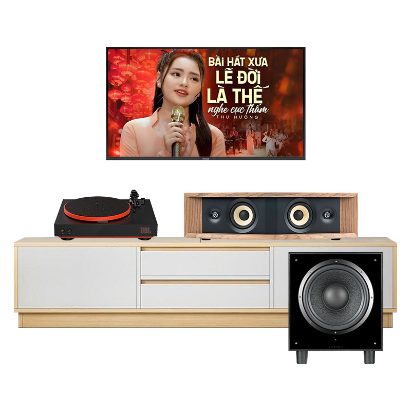 Dàn nghe nhạc JBL NH12 (JBL L42ms Music System, JBL Spinner BT, Wharfedale SW12)