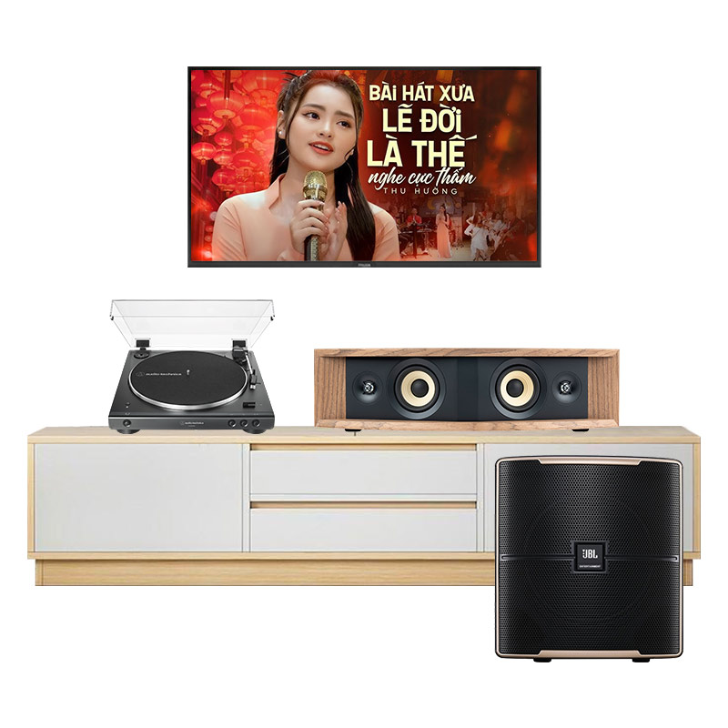 Dàn nghe nhạc JBL NH13 (JBL L42ms Music System, Pasion 12SP, Audio Technica AT-LP60XBT)