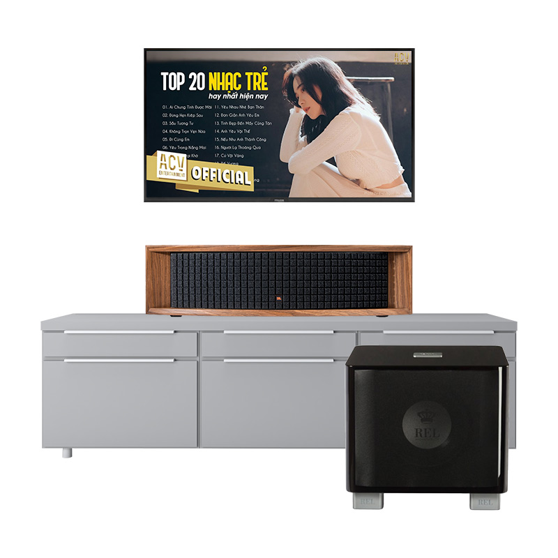 Dàn Nghe nhạc JBL NH26 (JBL L75ms Music System màu Walnut, Sub Rel T7X)