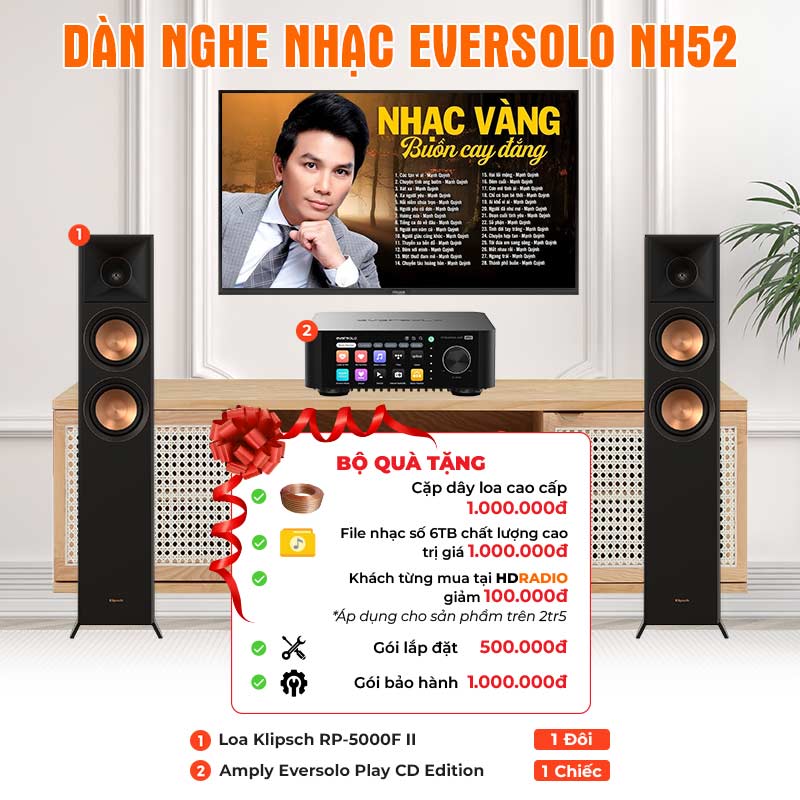 Dàn nghe nhạc Eversolo NH52 (Klipsch RP-5000F II, Eversolo Play CD Edition)-2