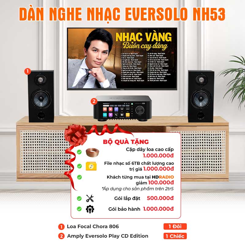 Dàn nghe nhạc Eversolo NH53 (Eversolo Play CD Edition, Focal Chora 806)-2