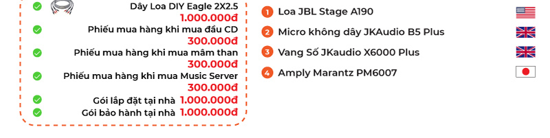 khuyến mãi Dàn âm thanh nghe nhạc và Hát karaoke JBL NK13