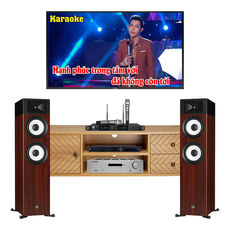 Dàn Nghe Nhạc và Hát Karaoke NK16 (JBL A190 + AXR100 + Micro + vang số)