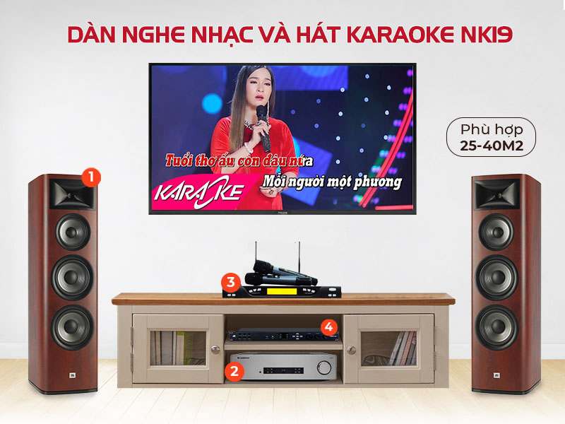 dan nghe nhac va hat karaoke JBL NK19