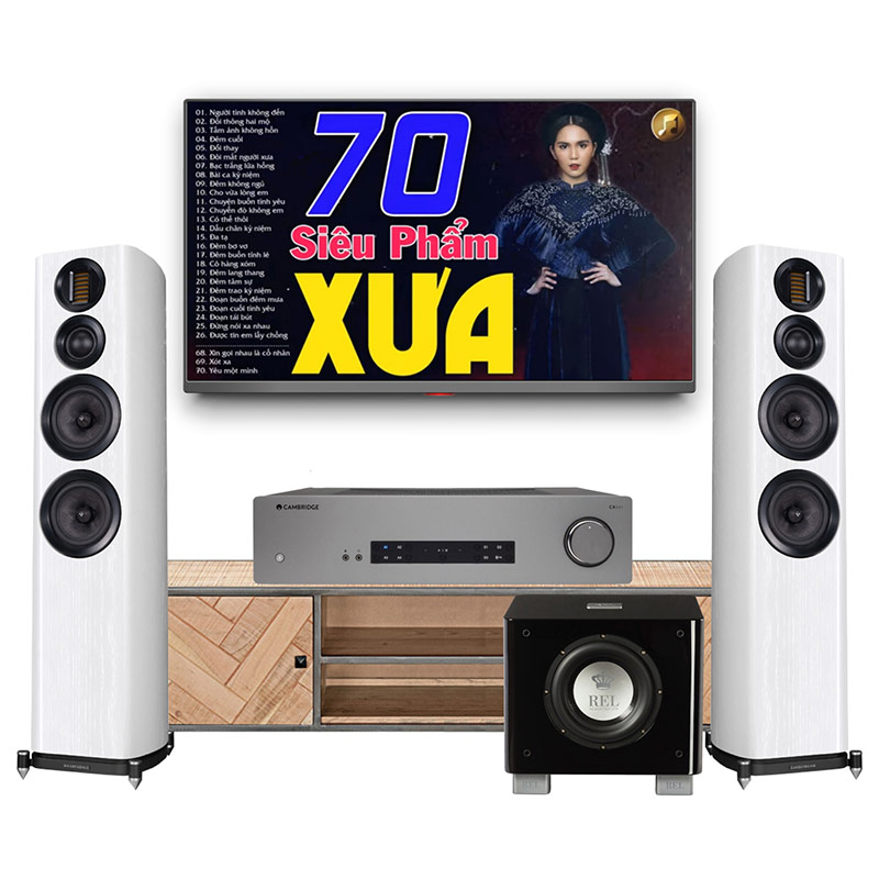 Dàn nghe nhạc Wharfedale, Cambridge NN23 (Wharfedale Evo 4.4 + Cambridge CXA61 + Sub Rel) Dàn nghe nhạc Wharfedale, Cambridge NN23 (Wharfedale Evo 4.4 + Cambridge CXA61 + Sub Rel)