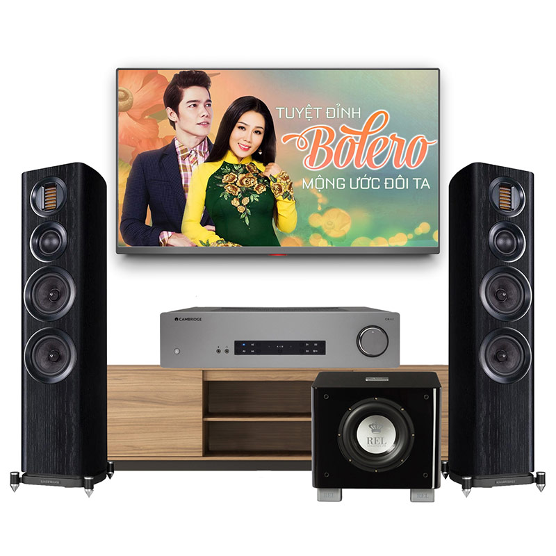 Dàn nghe nhạc Wharfedale, Cambridge NN25 (Wharfedale Evo 4.3 + Cambridge CXA61 + Sub Rel)
