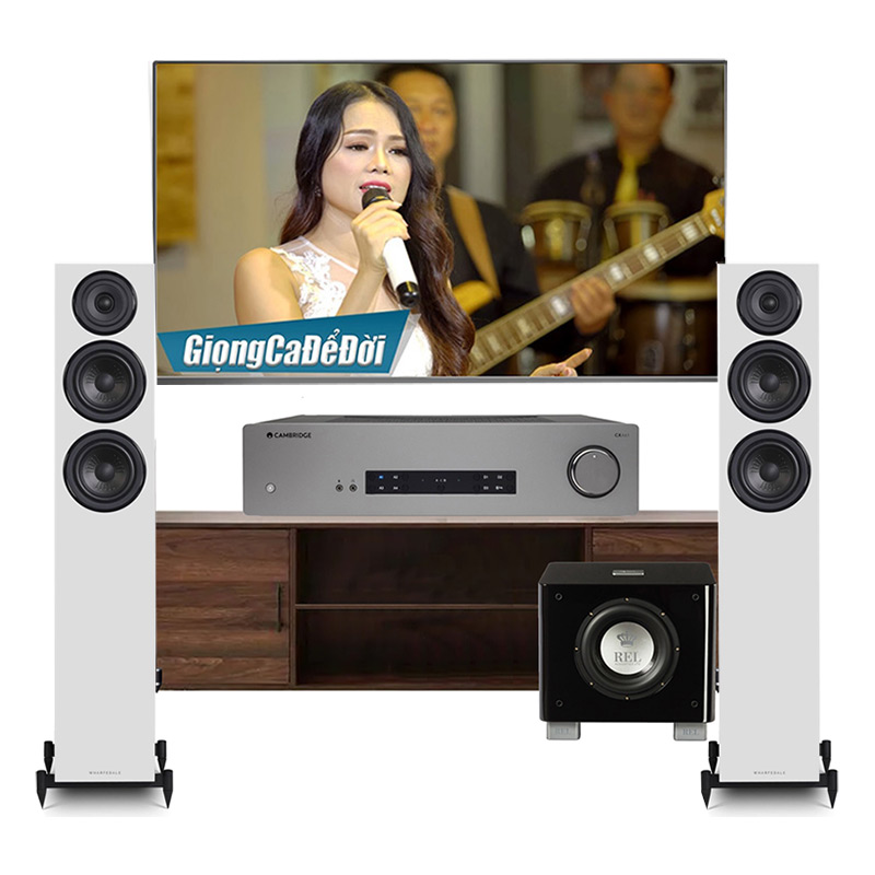 Dàn nghe nhạc Wharfedale, Cambridge NN27 (Wharfedale diamond 12.4 + Cambridge CXA61 + Sub Rel) Dàn nghe nhạc Wharfedale, Cambridge NN27 (Wharfedale diamond 12.4 + Cambridge CXA61 + Sub Rel)