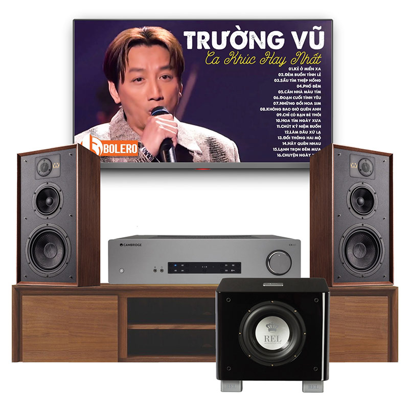 Dàn nghe nhạc Wharfedale, Cambridge NN31 (Wharfedale Linton Heritage 85th + Cambridge CXA61 + Sub Rel)