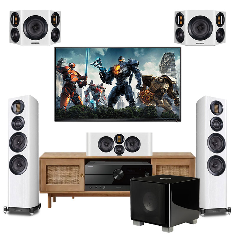 Dàn âm thanh 5.1 xem phim, nghe nhạc Yamaha PN15 (Yamaha A6A + Wharfedale Evo 4.4 + 4.S + 4.C + Rel T9X)