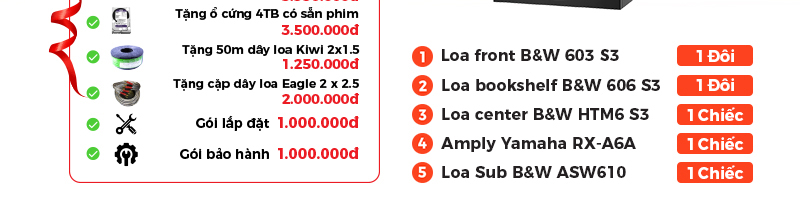 Dàn âm thanh xem phim 5.1 nghe nhạc B&W PN17