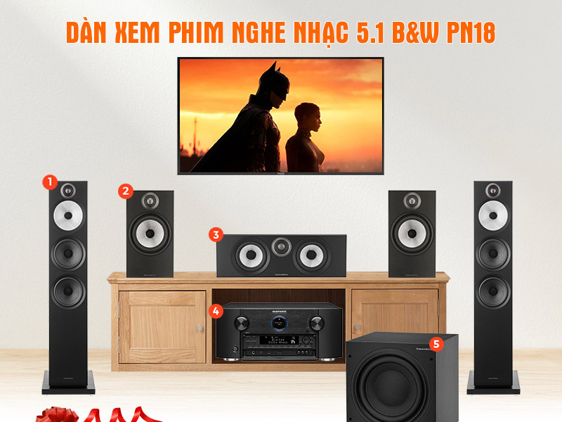 dàn âm thanh xem phim nghe nhạc B&W PN18 