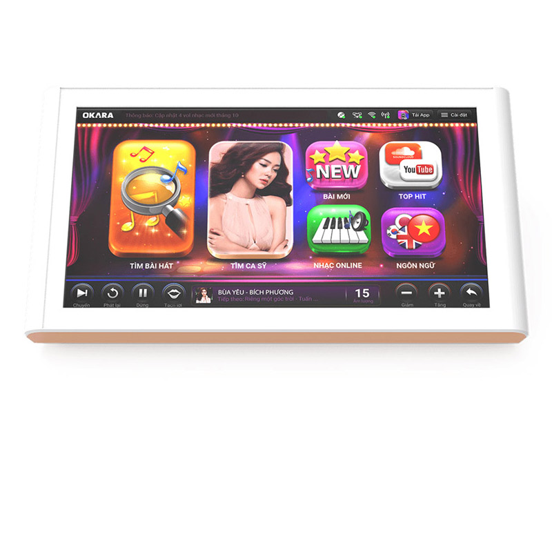 Đầu Liền Màn Okara H20 - 3TB, (18,5inch) Cảm ứng điện dung, Hát Online + Offline, 1080x720