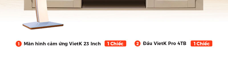 Combo Đầu VietK Pro 4TB + Màn VietK 23