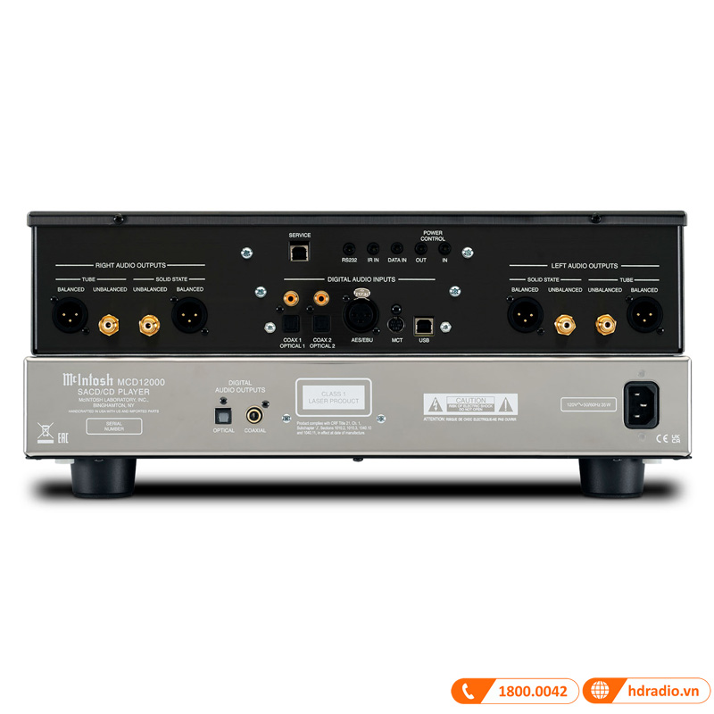Đầu CD McIntosh MCD12000, OPTICAL, COAXIAL (Hỗ trợ CD, SACD, CD-R, CD-RW, DVD)-3