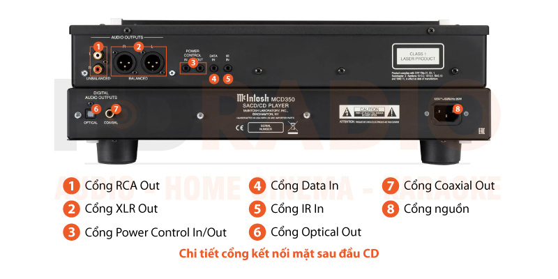 Chú thích Đầu CD McIntosh MCD350