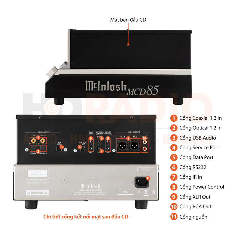 Chú thích Đầu CD McIntosh MCD85